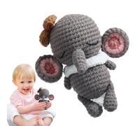 Baby Rattle Teether Toy, Baby Rattle Shaker Toy | Crochet Animal Handmade Remue - Jouet apaisant de la tenether, des farceurs de panier de Pâques, des animaux en peluche, du décor de baby shower pour