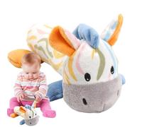 Baby Rattle Toys - Cartoon Rattles Animals Softs, développement sensoriel, jouet à main de dessin animé animal, dessin de caricatures animaux à la main, en peluche éducative pour 0 à 1 ans Bébi