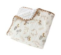 Baby Receiving Blanket Cartoon Swaddles Wrap for Infant Boys Girls Breathable Naptime Quilts Newborn Cosy Bedding Cover Muslin Blanket Cotton Crepe Swaddles Blanket Newborn Wrap Toddler Quilts