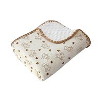 Baby Receiving Blanket Cartoon Swaddles Wrap for Infant Boys Girls Breathable Naptime Quilts Newborn Cosy Bedding Cover Muslin Blanket Cotton Crepe Swaddles Blanket Newborn Wrap Toddler Quilts