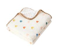Baby Receiving Blanket Cartoon Swaddles Wrap for Infant Boys Girls Breathable Naptime Quilts Newborn Cosy Bedding Cover Muslin Blanket Cotton Crepe Swaddles Blanket Newborn Wrap Toddler Quilts