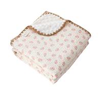 Baby Receiving Blanket Cartoon Swaddles Wrap for Infant Boys Girls Breathable Naptime Quilts Newborn Cosy Bedding Cover Muslin Blanket Cotton Crepe Swaddles Blanket Newborn Wrap Toddler Quilts