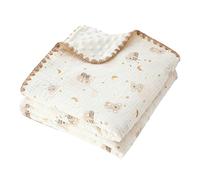 Baby Receiving Blanket Cartoon Swaddles Wrap for Infant Boys Girls Breathable Naptime Quilts Newborn Cosy Bedding Cover Muslin Blanket Cotton Crepe Swaddles Blanket Newborn Wrap Toddler Quilts