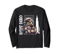 Baby Roar Astronaut Dinosaur Dino Space Cosmic Galactic Art Manche Longue