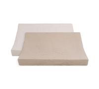 Baby’s Only - Housse Matelas à Langer Tender - Housse Matelas à langer pour Garçon & Fille - Housse jersey - Ultra Douce & Respirante - Lot de 2 - Beige/linen - 45x70 cm - 100% Coton Pré-lavé