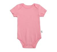 Baby Sachen Garçons 6 couleurs unies bébé coton manches courtes triangle combinaison d'escalade vêtements d'été pour bébé 3 24 m filles body 50, Rose, 0-3 mois