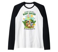 Baby Safari Adventure - Baby Shower Party Family Matching Manche Raglan