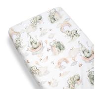 Baby Safe Parure de lit bébé 60 x 120 cm avec coins - Drap lit 60 x 120 cm en 100 % coton certifié Oeko-Tex - Protège-matelas bébé fabriqué en Europe