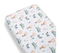 Baby Safe Parure de lit bébé 70 x 140 cm - Drap housse 70 x 140 cm avec coins en 100 % coton certifié Oeko-Tex - Protège-matelas bébé fabriqué en Europe