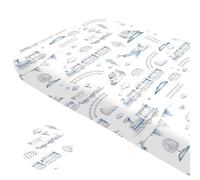 Baby Safe Parure de lit bébé 70 x 140 cm - Drap housse 70 x 140 cm avec coins en 100 % coton certifié Oeko-Tex - Protège-matelas bébé fabriqué en Europe