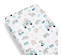 Baby Safe Parure de lit bébé 70 x 140 cm - Drap housse 70 x 140 cm avec coins en 100 % coton certifié Oeko-Tex - Protège-matelas bébé fabriqué en Europe