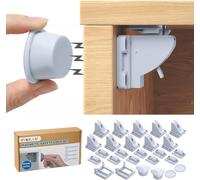 Baby Safety Cupboard Locked Magnetic Door,10 Locks + 2 Keys,Child Home Safety Barrier Door Blocks Drawer Cabinets Magnetic Cabinet Locks Easy Installation,No Drilling