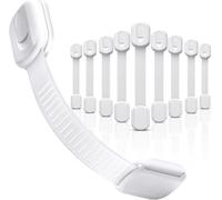 Baby Safety Door Block,10 Pieces,Drawer Lockers,Latches And Fridge Safety Cupboard Child Protection Baby Home,Extra Strong Adhesive,No Drilling (10 Pieces)