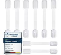 Baby Safety Lock,Set Of 8 Children's Cupboard Locks With 3m Adhesive,Baby Safety Locks For Cupboards,Drawers,Fridges,Toilets Without Drilling (White)