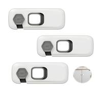 Baby Sécurité Français Serrure, Bloque Porte Bébé Securite Placard Enfant Verrous Auto-AdhéSif Fort Sans PerçAge Pour Réfrigérateur, Congélateur, Machine à Laver Fenêtre Tiroir et Plus Encore(Gris)