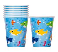 Baby Shark 9 oz Paper Cups [8 Per Package]