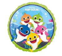 Baby Shark Ballon rond en aluminium