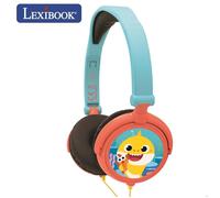 Lexibook Casque stéréo BABY SHARK filaire pliable pour enfants, limitation de volume d'écoute