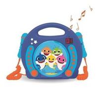 BABY SHARK Lecteur CD portable avec 2 microphones - LEXIBOOK G