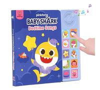 Baby Shark Livre sonore à 10 boutons | Livre sonore musical pour enfants | Livre d'apprentissage interactif pour les tout-petits de 1 à 3 ans | Livre d'histoires éducatif | Cadeau bébé requin pour