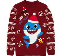 Baby Shark - Pull pour homme - design de Noël NS7135 (XL) (Rouge vin)