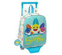Safta Baby Shark Surfing 6l 22x27x10 Cm Wheeled Backpack Bleu
