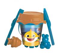 Baby Shark Tulimi set de sable, seau avec accessoires, bleu