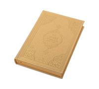 BABY SHOWER CHOCOLATE Livre du Coran traduit français en velours Yaseen Sura Bag taille livre et chaîne de prière en cristal avec cadeaux islamiques parfaits pour l'Aïd du Ramadan (doré)