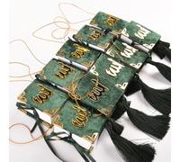 BABY SHOWER CHOCOLATE Lot de 10 livres de coran pour cadeaux musulmans, livre de coran arabe pour hajj à suspendre en voiture, cadeau islamique (vert)