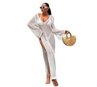 BABY SHOWER CHOCOLATE Robe de plage en coton pour femme, épaules dénudées, manches à bretelles, imprimé mixte pour l'été, blanc, Chica/Mediana