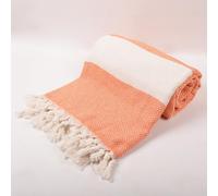 BABY SHOWER CHOCOLATE Serviette de plage turque Peshtemal 100 % coton - Séchage rapide - Décoration bohème - Couverture de camping (orange)