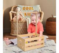 Baby Shower Coffret,Boîte De Rangement Bébé Panier En Bois - Organisateur Nursery Pour Jouets Couches Vêtements Souvenirs Cadeau