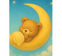 Baby Shower Guest Book - Sleeping Bear on Moon Keepsake: A guided memory journal for heartfelt messages, parenting advice, and cherished stories.