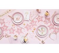 Baby Shower guirlande bannière en papier 16,5x290cm rose