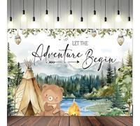 Baby Shower Que L'Aventure Commence Jungle Anniversaire fête Photo Fond Photographie Toile de Fond Studio 240cmx180cm