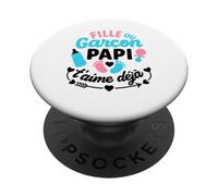 Baby Shower Sex Bebe Fille ou Garcon Annonce Grossesse Papi PopSockets PopGrip Adhésif