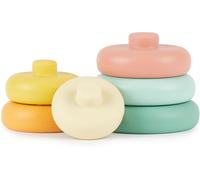 Baby Silicone Stacking Cubes ""Tropical Vibes""-RingsPyramidSensory Toy 6 MonthsGames