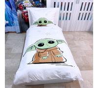 Baby Sitting Yoda Set 2 Pièces Lit Simple Housse de Couette Coton Réversible