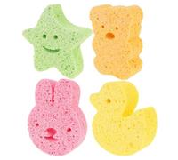 Baby Sponge pour baignade Baby Shower Sponge mignon Sponge Scurpor pour nourrisson Baignier 4PCS