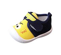 Baby Squeaky Trainers First Walking Wide Toe Shoes Infant Boys Girls Slip on Breathable Barefoot Crib Shoes Rubber Sole Prewalker Toddler Lightweight Non Slip Sports Tennis Sneakers