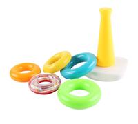 Baby Stacking Toy, Colorful Stacking Rings, ABS Educational Learning Play Set, Building Game for Boys & Girls 6+ Months, Perfect for Outdoor, Daycare, Nursery, Family Travel, Highchair, 18x12.5x12.5cm