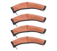 Baby Stroller Handle Cover, Protective PU Leather Sleeve, Washable Stroller Cover, Brown, Elastic Non-Slip Grip, Comfortable Fit for Prams, Kids Strollers