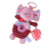 Baby Stroller Rattle Toy, Crib Bed Rattles, Car Seat Activity Toy, Decorative Squeaky Stroller Toys 27x15cm for Baby Stroller, Outdoor, Travel, Park Strolling, Pink Color