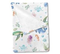 Baby Swaddle Blanket, 28x39 pouces Soft Comfortabe Baby Blanket, Sea Turtle Thème recevant Counter pour garçons, filles pour les filles