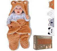 Baby Swaddle Blanket Bear 0-6 Months Cute Organic Ultra Soft Plush NewBorn Baby Essentials Must Have Infants Girls Boys Gender Neutral Stuff, Registry Gift Receiving Swaddling Wrap Clothes Shower Gift