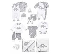 Baby Sweets Set 'Little Elephant' gris / gris foncé / blanc, Taille 56