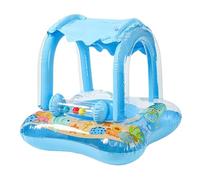 Baby Swimming Pool Float - Sfligable Toddler avec dessin animé Sun Shade | Water Safety Beach Lake Play Floatie pour vacances Outdoor Fun Splash Entertainment and Relaxation Utilisation