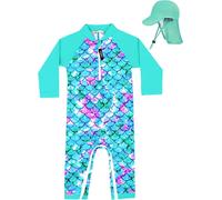 Baby Swimsuit Upf 50+ Rash Guard Long Sleeve Swimsuit With Zipper Crotch.[E221]
