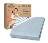 Baby-To-Love Serviette Papillon, Cape de Bain Bébé, Serviette de Bain Bébé, Tablier de bain Bébé, Serviette de Bain Bébé Naissance (Blue Stripes)