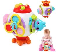 Baby Toy 1 2 Year Old Montessori Activity Cubes 6 in 1 Busy Board Educational Toy Motor Skills Sensory Cube Games for Children 1 2 Years Birthday Christmas Gift (A)